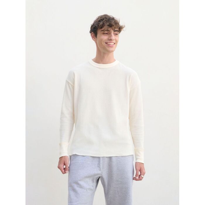 Футболка с длинным рукавом Thermal T, бежевая (неокрашенная), размер L