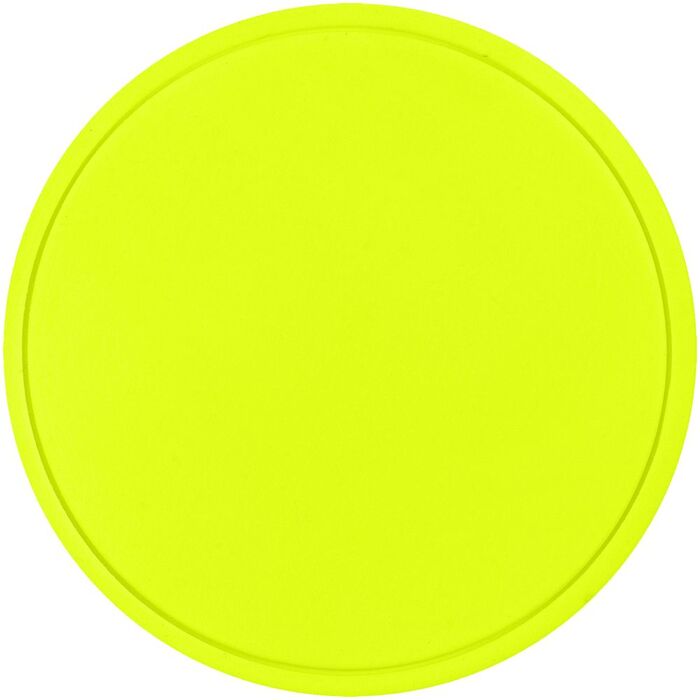 Лейбл из ПВХ Dzeta Round, L, желтый неон