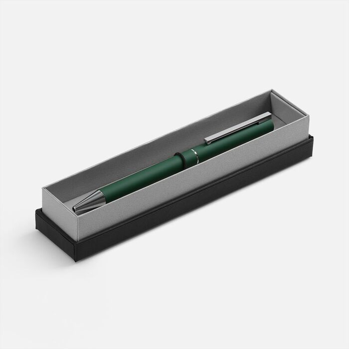 Ручка шариковая Blade Soft Touch в футляре, зеленая