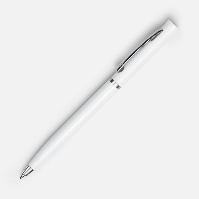 Ручка шариковая Euro Chrome, белая