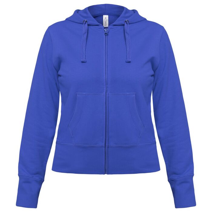 Толстовка женская Hooded Full Zip ярко-синяя, размер L