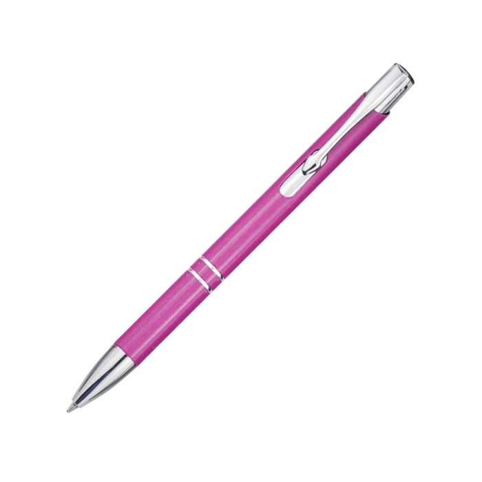 Шариковая ручка Moneta из переработанного алюминия - Фуксия