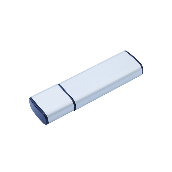 USB-флешка металлическая на 32ГБ с колпачком, серебро