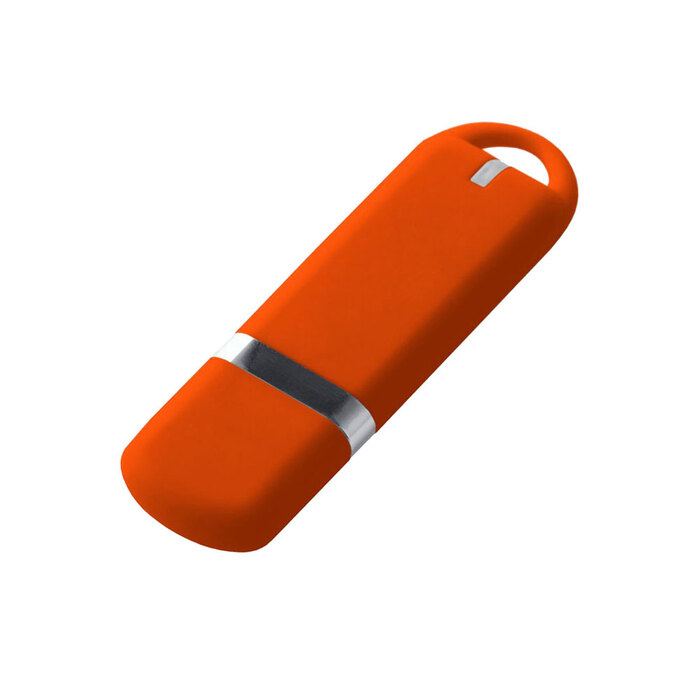 USB-флешка на 16 ГБ 3.0 USB, с покрытием soft-touch, оранжевый