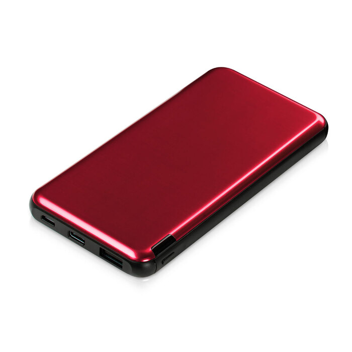 Внешний аккумулятор «Forge» v.2, металл, 10000mah, красный