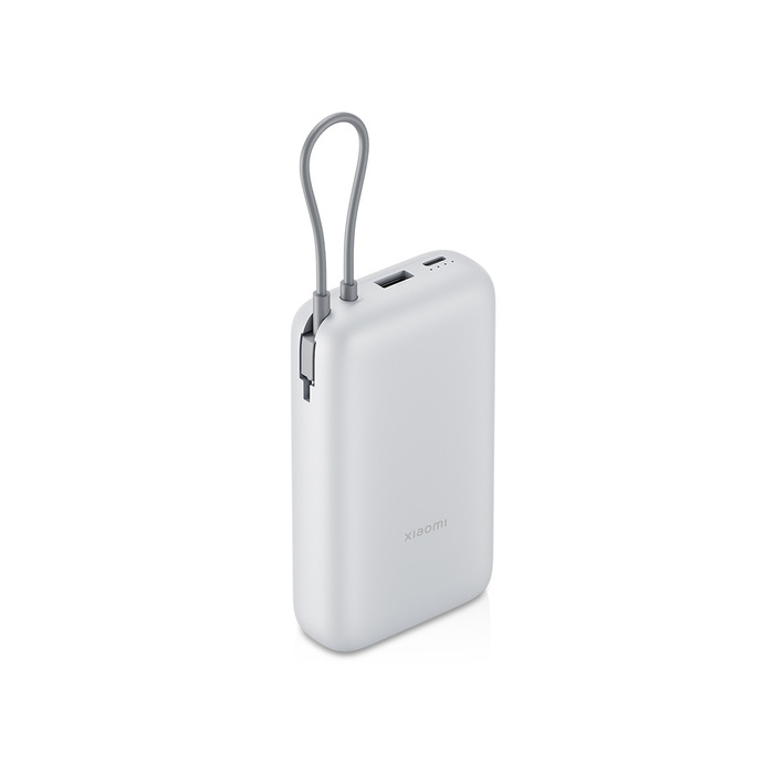 Внешний аккумулятор с встроенным кабелем Xiaomi Power Bank 20000mAh (Integrated Cable) GL Light Gray
