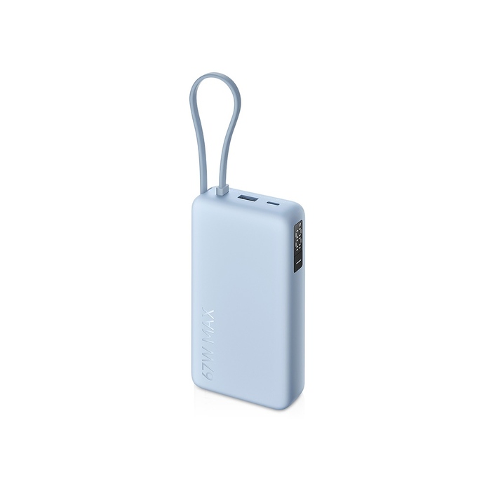 Внешний аккумулятор со встроенным кабелем Xiaomi 67W Power Bank 20000 (Integrated Cable) Ice Blue