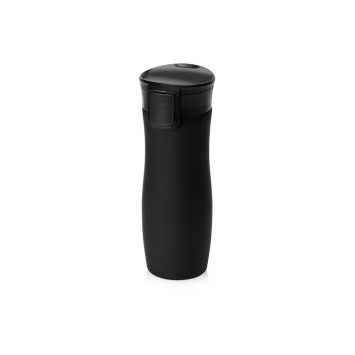 Вакуумная термокружка с кнопкой Streamline, Waterline, soft-touch, черный