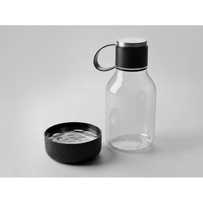 Бутылка для воды 2-в-1 «Dog Bowl Bottle» со съемной миской для питомцев, 1500 мл, черный