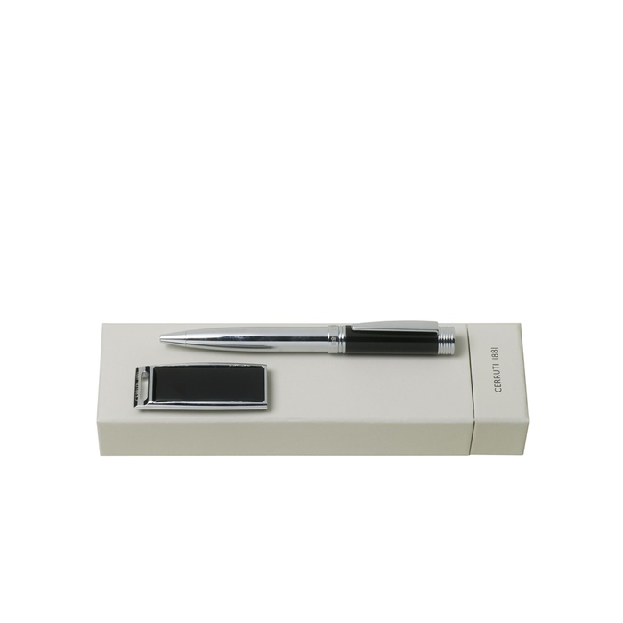 Подарочный набор: USB-флешка на 16 Гб, ручка шариковая. Cerruti 1881