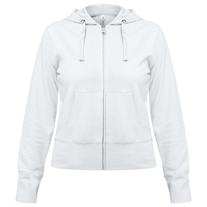 Толстовка женская Hooded Full Zip белая, размер XS