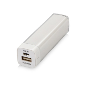 Портативное зарядное устройство "Ангра", 2200 mAh, белый