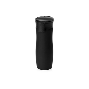 Вакуумная термокружка с кнопкой Streamline, Waterline, soft-touch, тубус, черный